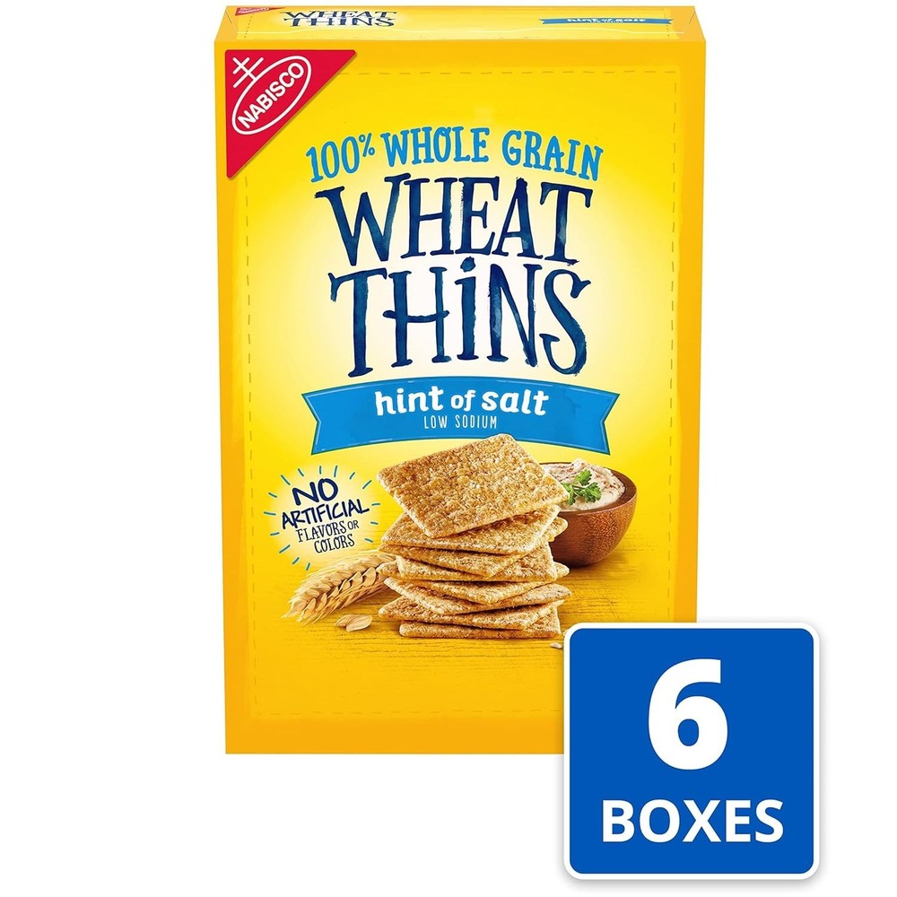 Thin & Crispy Whole Grain Crackers - Low Sodium, 2 Pack