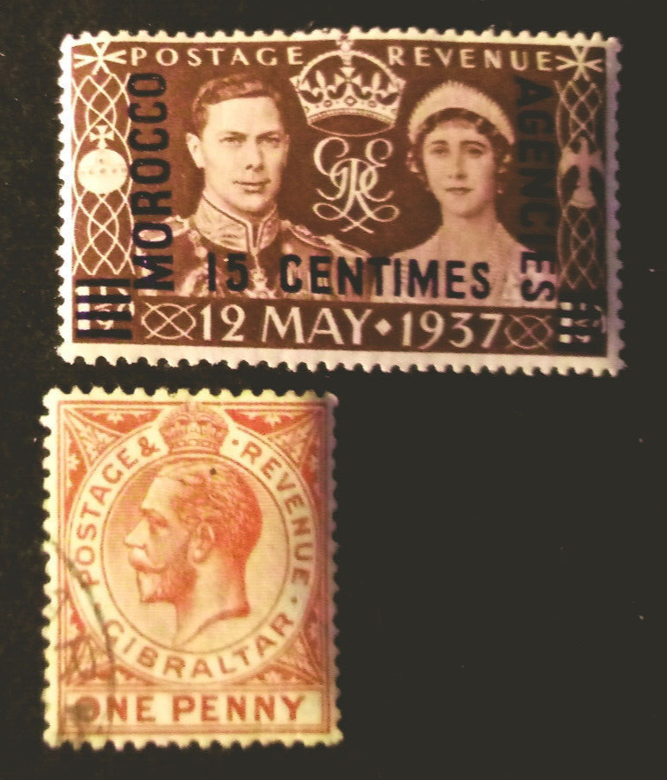Gibraltar 1912 Morocco: 1937 Algiers Overprint lot 2