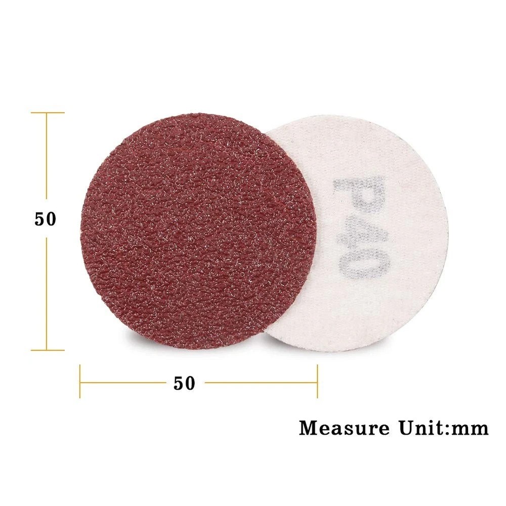 100pcs Sanding Discs 2 inch Sandpaper 80 Grit Hook and Loop Sanding