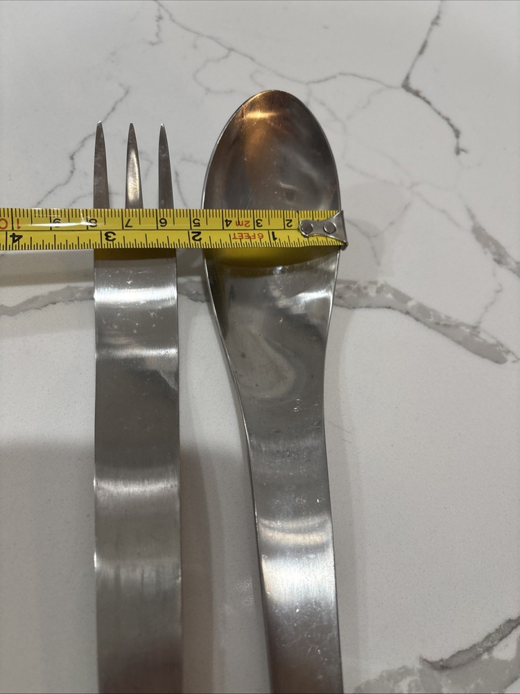 Arne Jacobsen for A Michelsen Stainless Serving Spoon & Cold Meat Fork