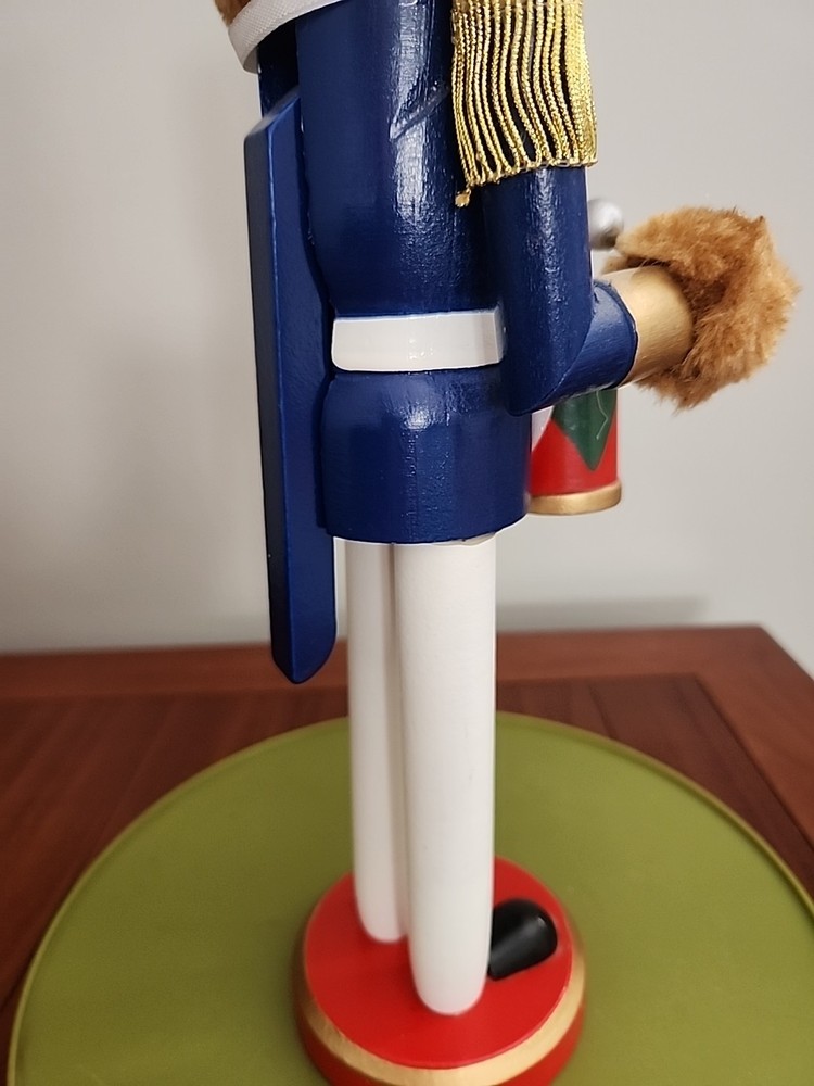 Teddy Bear Drummer Nutcracker 15" Santa's Workshop Christmas