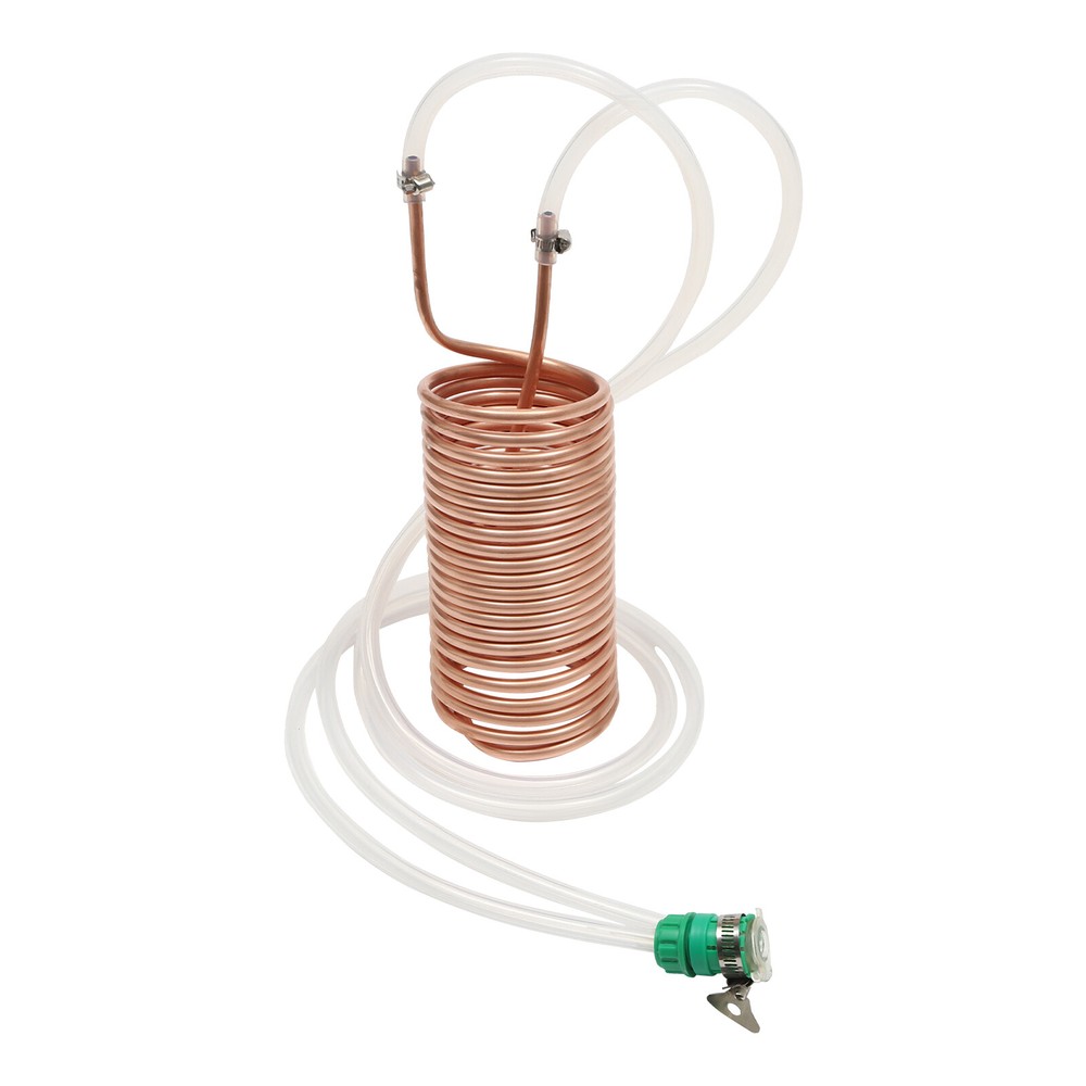 Immersion Wort Chiller For Homebrew Food-grade Red Copper & Silicone Tube