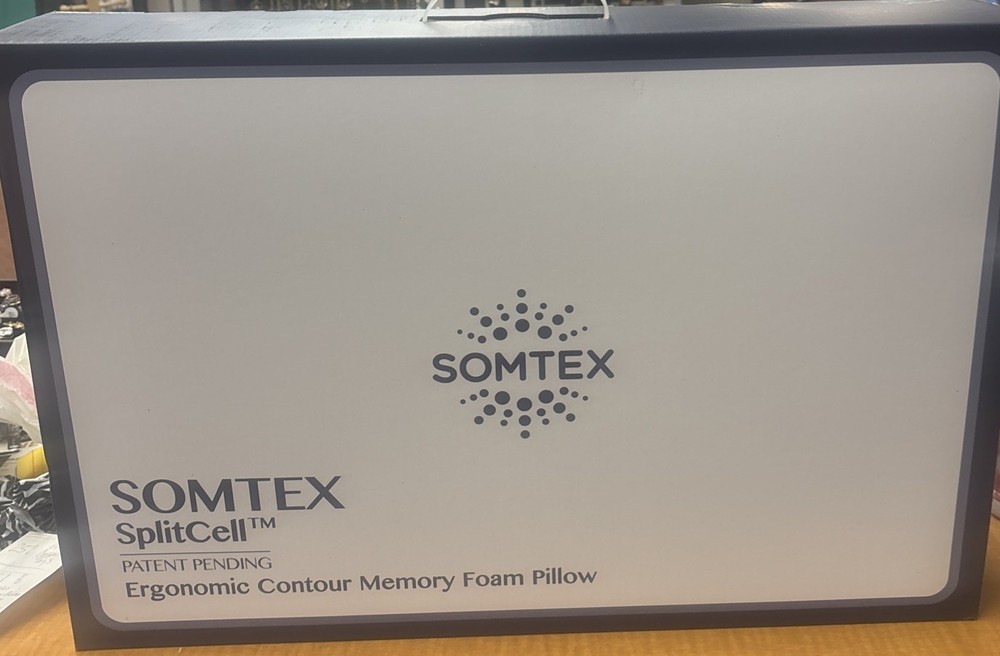 Somtex Split Cell Memory Foam Pillow New In Box