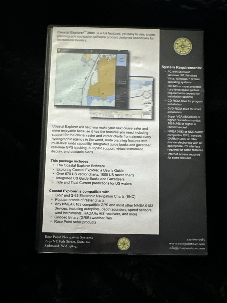 Rose Point Navigation Systems Coastal Explorer 2009 Software