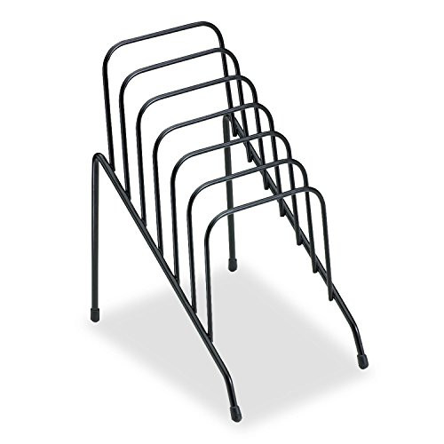 Step File Junior Wire Organizer Rack, 6 Sections, Black (72613)