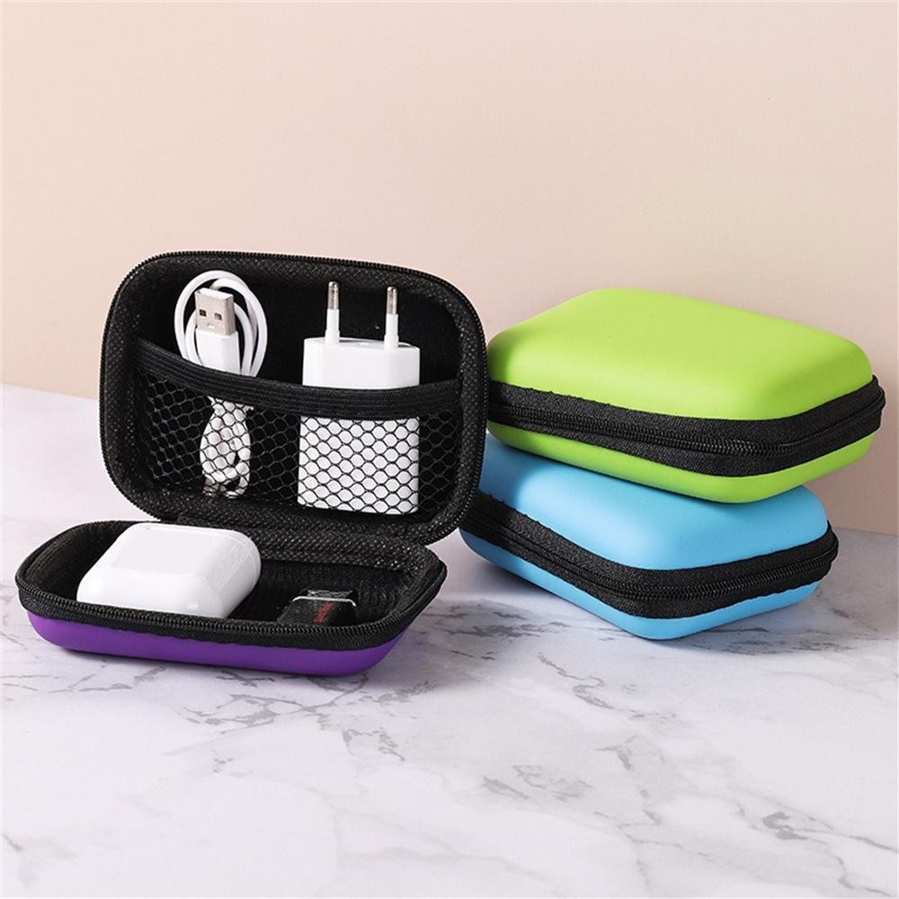 Portable Data Cable Mini Bag External USB Hard Drive Disk Storage Bag Carry Phon