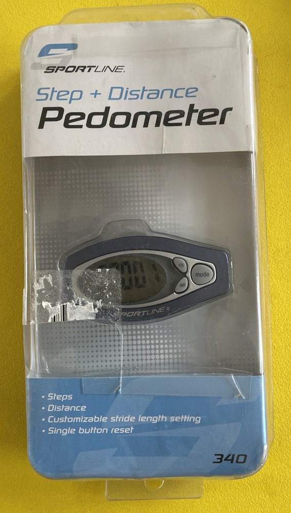 Sportline 340 Step+Distance Pedometer,Steps,Distance Customizable Stride Setting