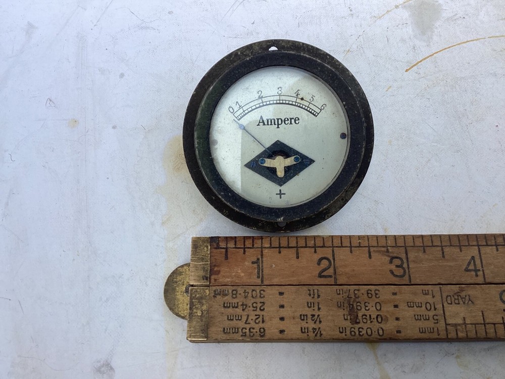 vintage ampere meter Clock