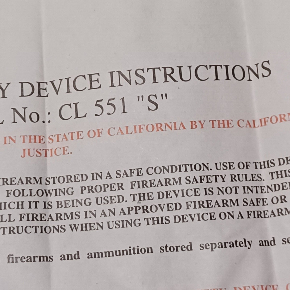 USGI Dac Tchnologies Cable Gun Lock Model CL351 "S"