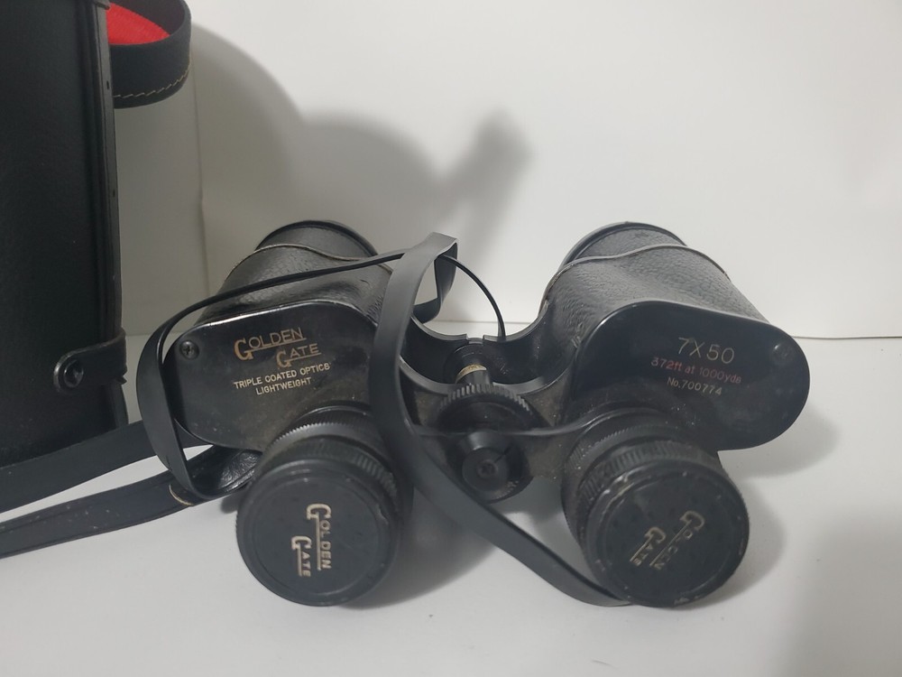 Vintage Golden Gate Binoculars 7x50 With Case Nice