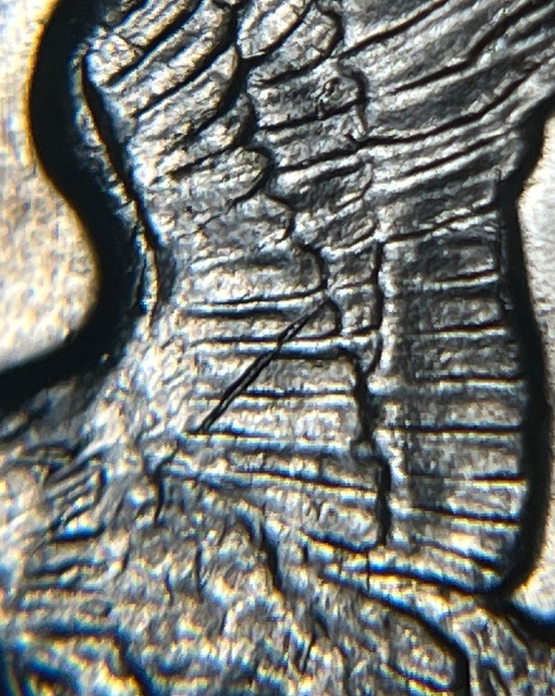 1972 P Eisenhower Ike Dollar Type 2 Die Crack Errors Wounded / Speared Eagle