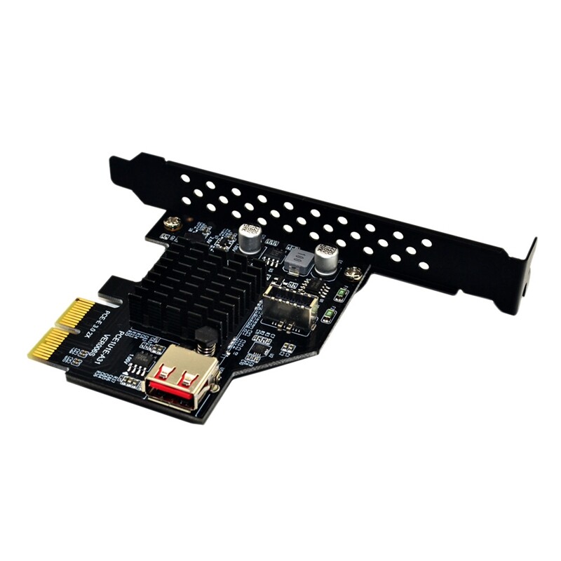 PCIe to USB 3.1 Gen2 Type E Front Panel Socket Adapter Card for Motherboard