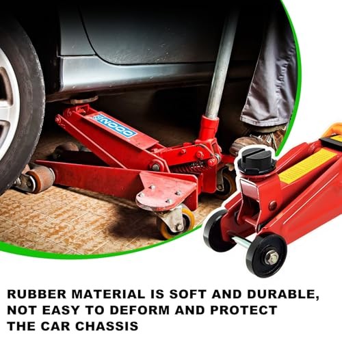 2 PCS Rubber Jack Pads, Slotted Floor Jack Stand Pad Adapter Buffering Pad,
