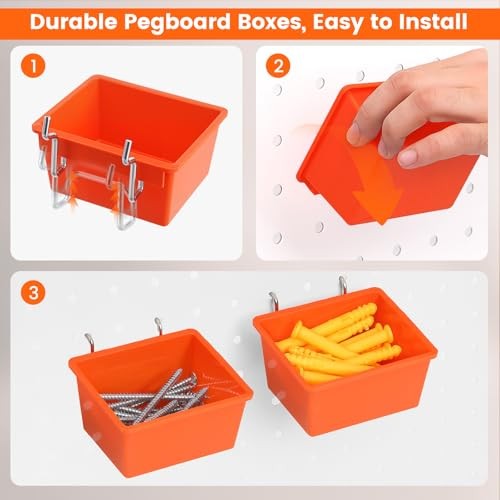 Pegboard Organizer Accessories Kit 155 PCS, Peg Board Hooks Assortment 155PCS