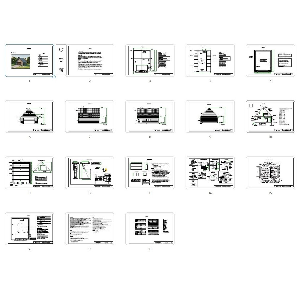 24'x30' Two Car Garage Plan with Loft