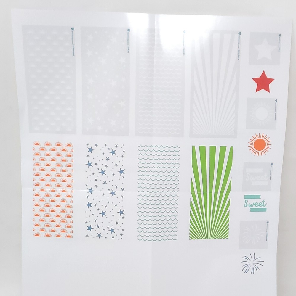 Diamond Press Summer Nesting Frames Slimline 833255 Cardmaking Flag Banner Hibsc