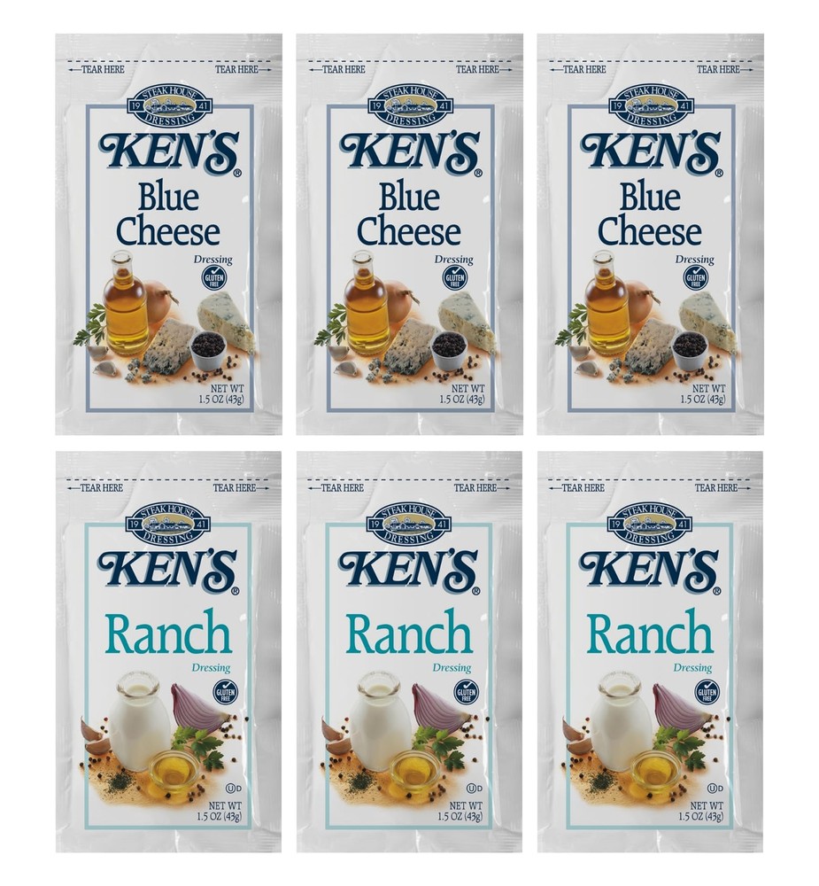 20 Count | Salad Dressing Packets | Individual Single Serve Salad Dressing