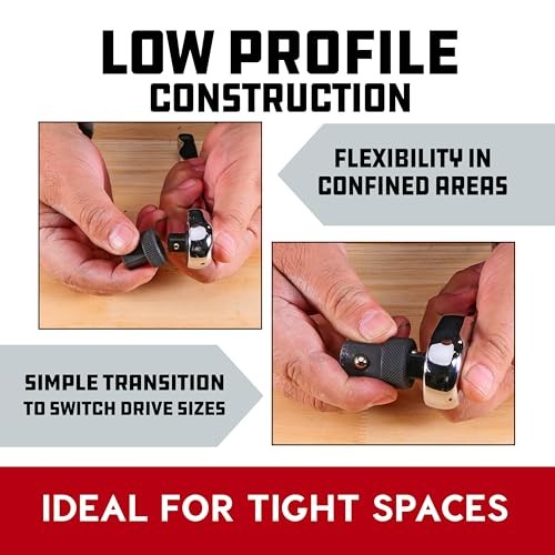 6 Piece Wrench Wobble Adapter and Low Profile Socket 6 Piece Low Profile