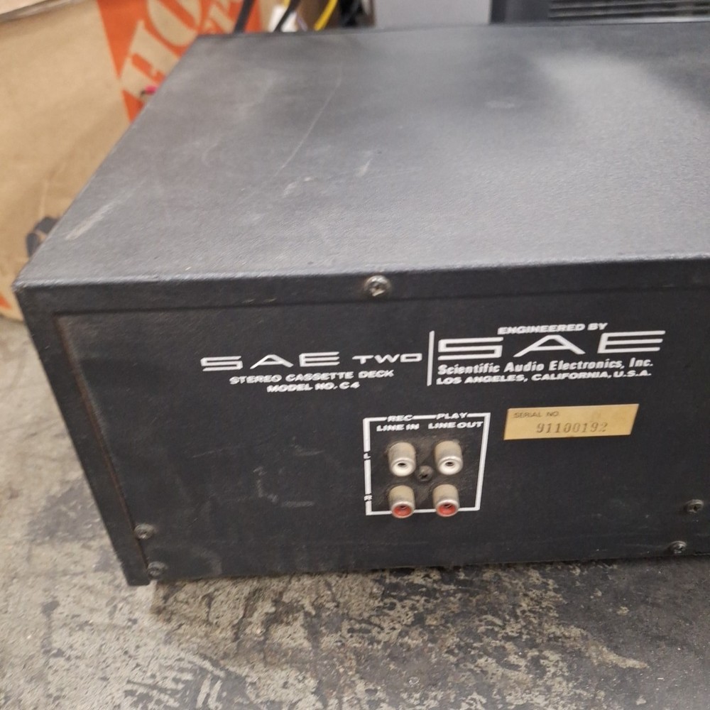 Untested SAE Two C4 Cassette Deck It Turns On.
