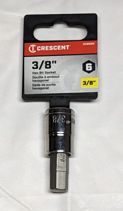 CRESCENT Hex Bit Socket 3/8" Drive 3/8" Hex CHBS6N **6 PACK**