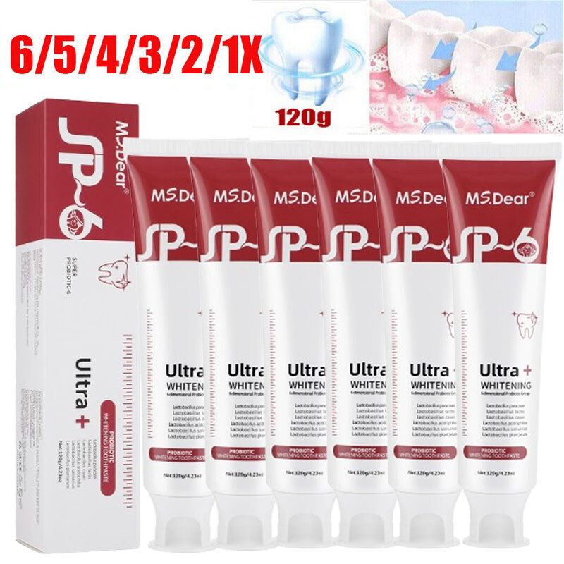 6/3Pack SP-6 Toothpaste, SP-6 Tooth Paste, Sp-6 Probiotic Whitening Toothpaste