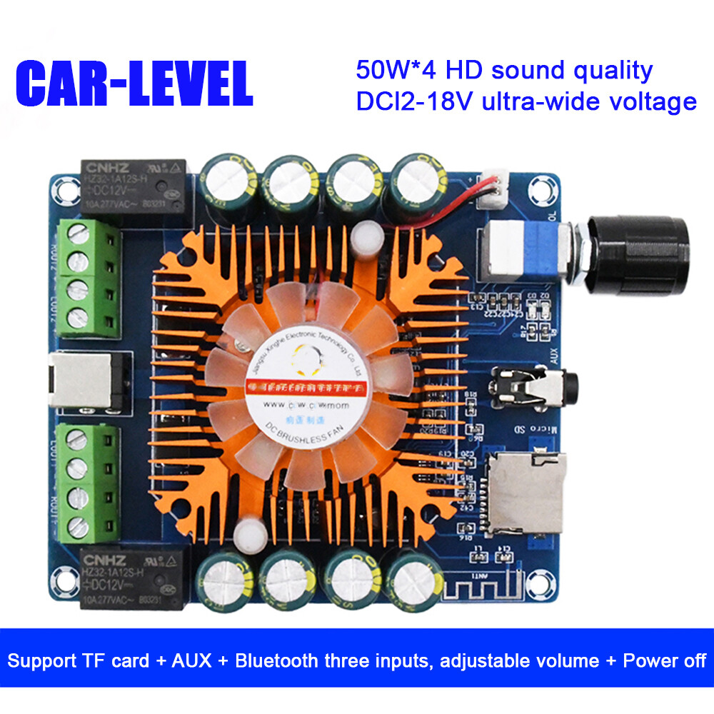 XH-A393 Car Audio Modified Bluetooth Digital Power Amplifier Board 50W*4