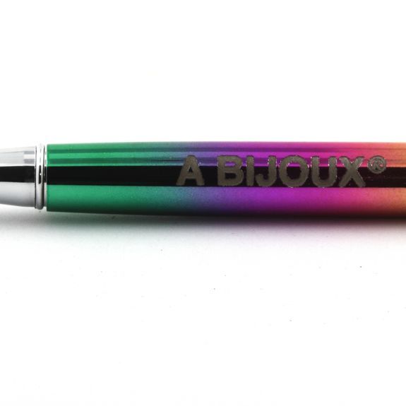 Brazilian Ruby Mineral Pen. Multicolored.