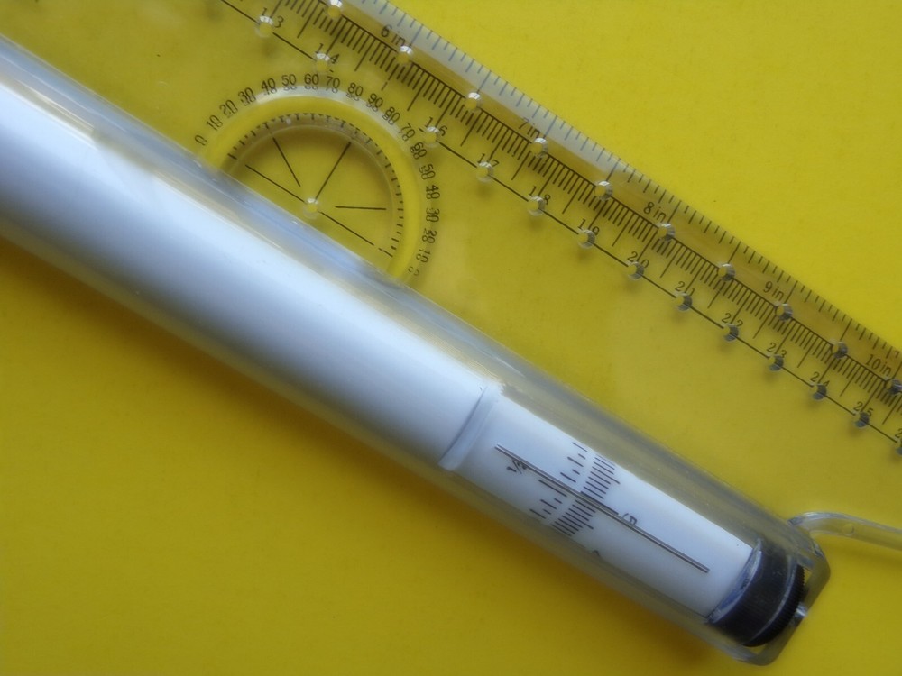 Vintage Rolling Ruler Multi Purpose Drafting Musical Notes 3D Drawing USA SELLER