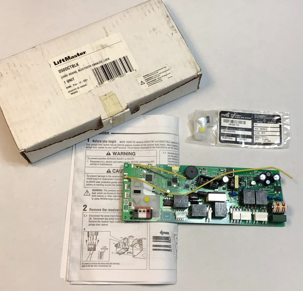 050DCTBLK Logic Board LiftMaster Bluetooth Enable Lock Capable 2/2022 Open Box
