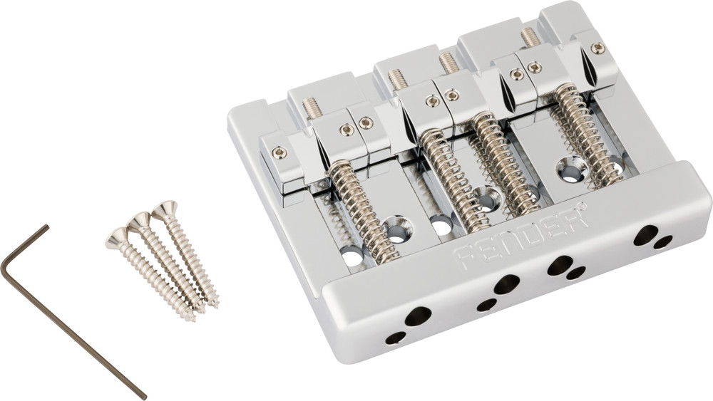 Fender HiMass String-Through 4-String Bass Bridge Assembly W/ Brass Saddles