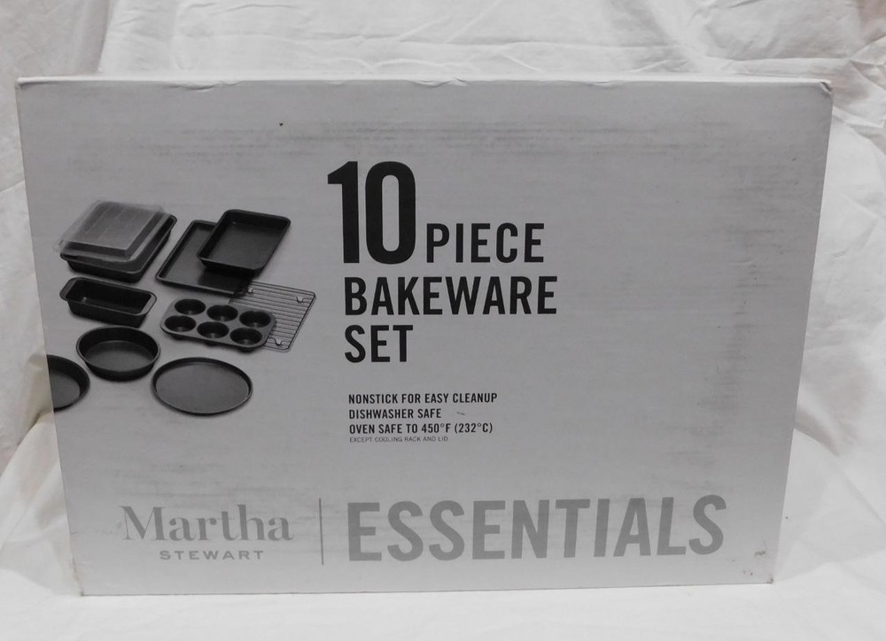 NIB - Martha Stewart Essentials - 10 Pc. Bakeware Set