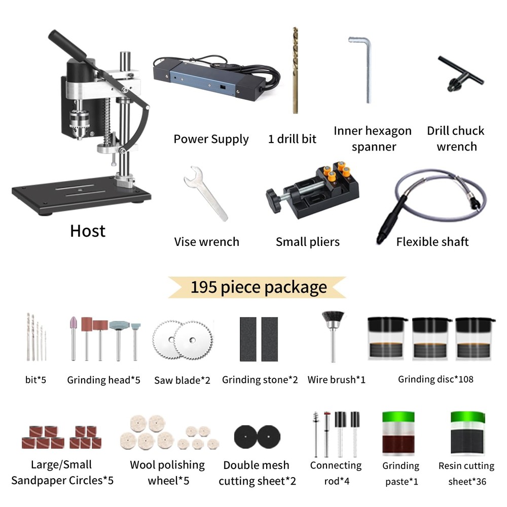 Mini Drill Press, Benchtop Drill Press, Portable Electric Drilling Machine,Wi...