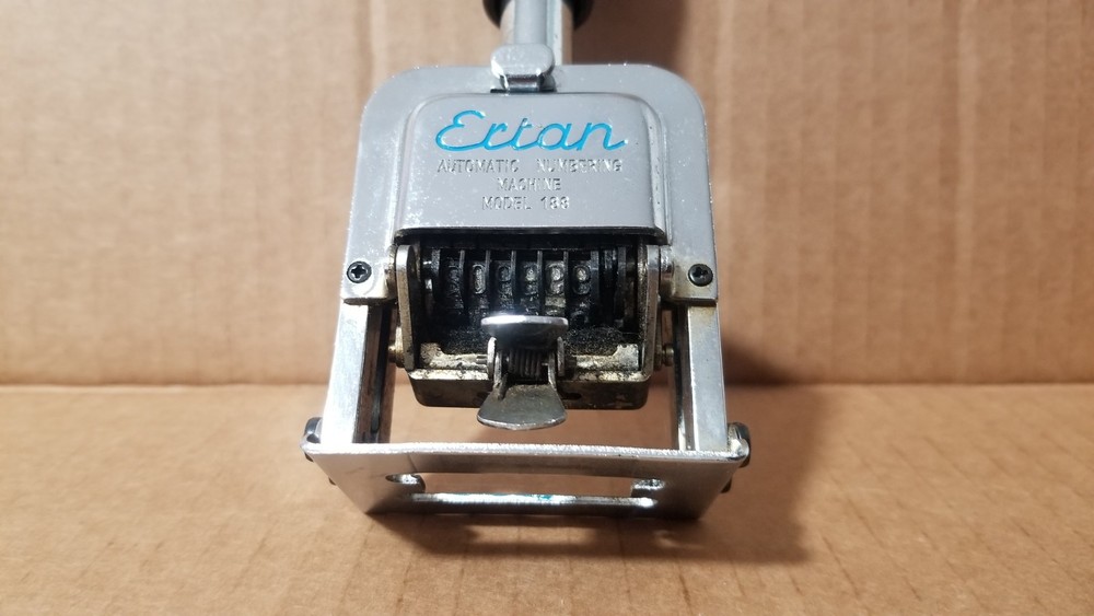Vintage Ertan Model 188 Automatic Numbering Machine Working VGC