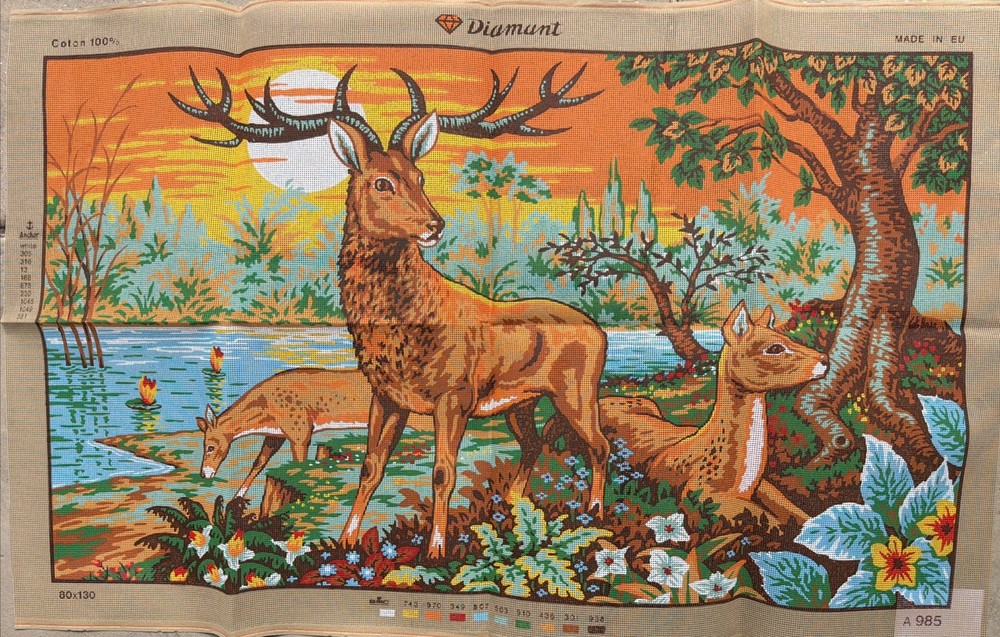 Printed needlepoint tapestry Gobelin L 80x130 Cm  canvas Only A985