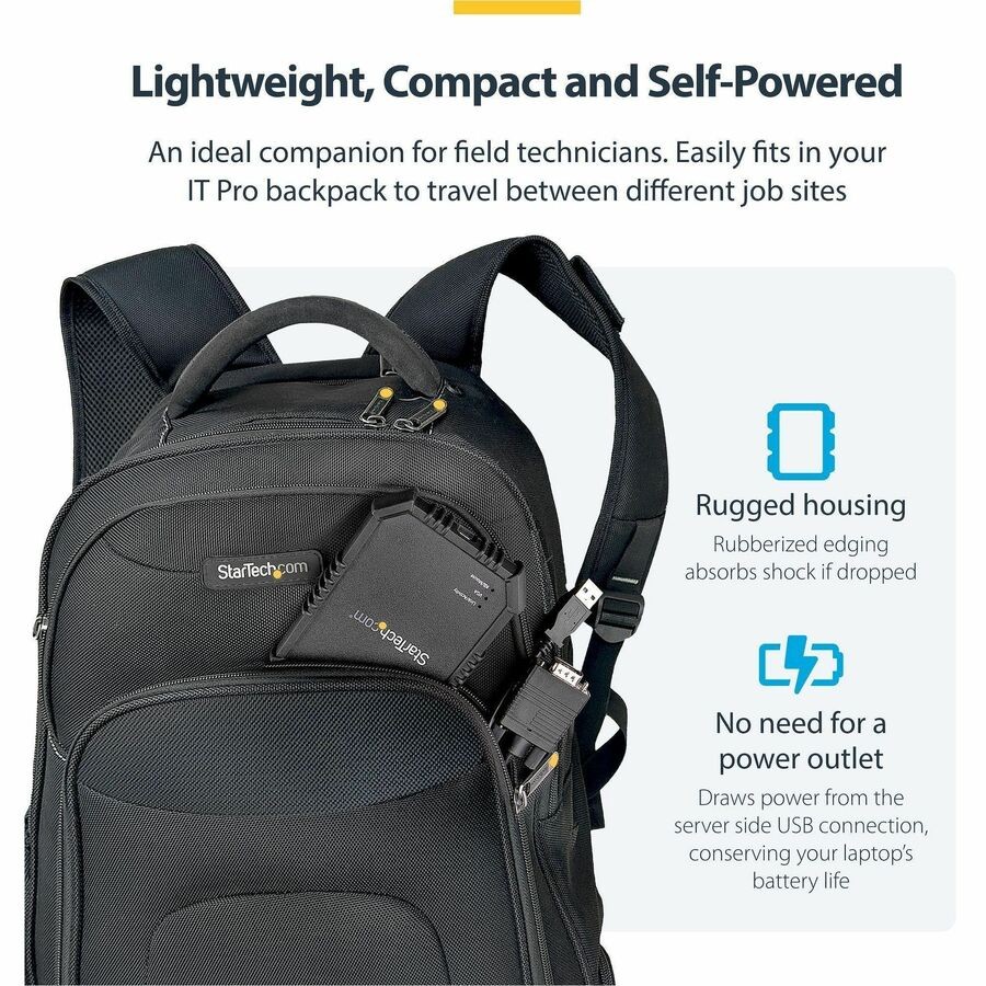 Startech NOTECONS02X KVM Console USB VGA Rugged Adapter