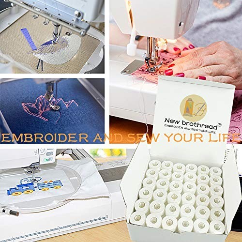 144pcs Prewound Bobbin Thread 60S/2 (90WT) Size A for Sewing & Embroidery - Soft