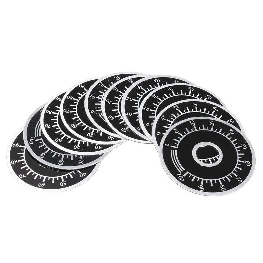 New Useful Rotary Potentiometer Knobs Plastic 10PCS/kit Accessories Black