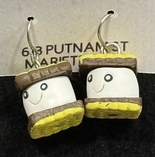 Handmade Sandwich Cookie Earrings