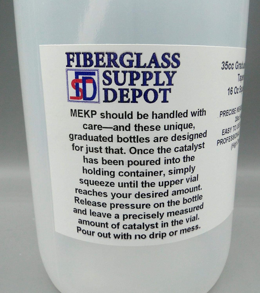 MEK Peroxide Adjustable Volume Dispensing Bottle 16Oz. (500Ml)