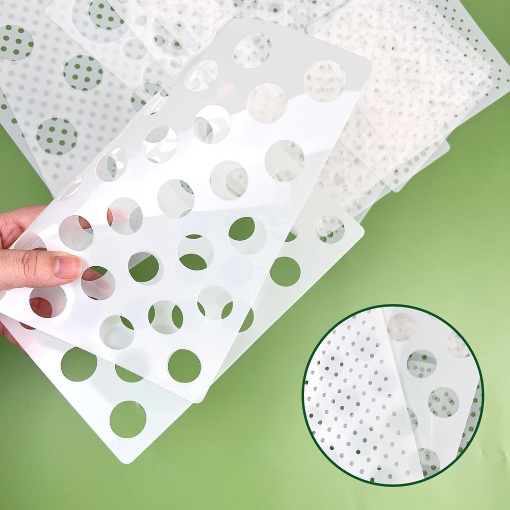 Dots Stencils, 10 Pcs Mixed Media Assorted Size Polka Dot Stencils Repeating R..