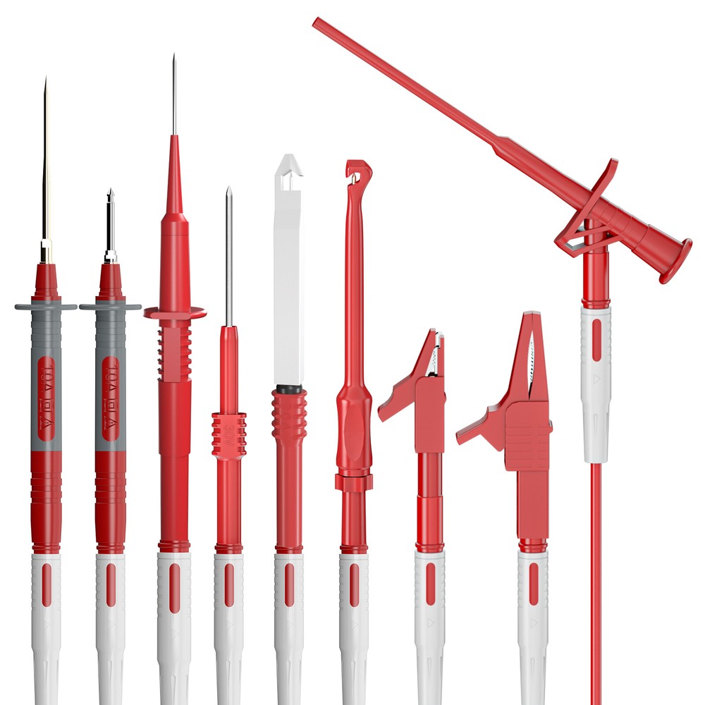 Multimeter Test Leads Kit with Wire-Piercing Probe Alligator Clip Mini Grabber