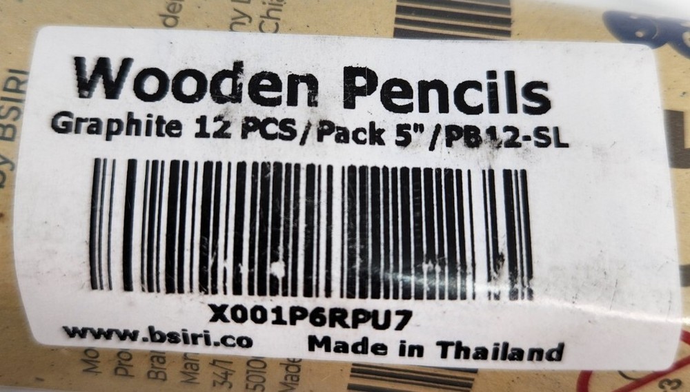 Graphite Wooden Tree Bark Pencils 12 Pack Real Tree Bark 5" long