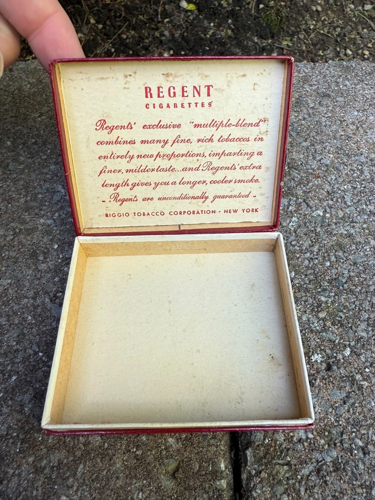 Vintage Cameo Menthol & Regent Empty Cigarette Boxes...2 Items