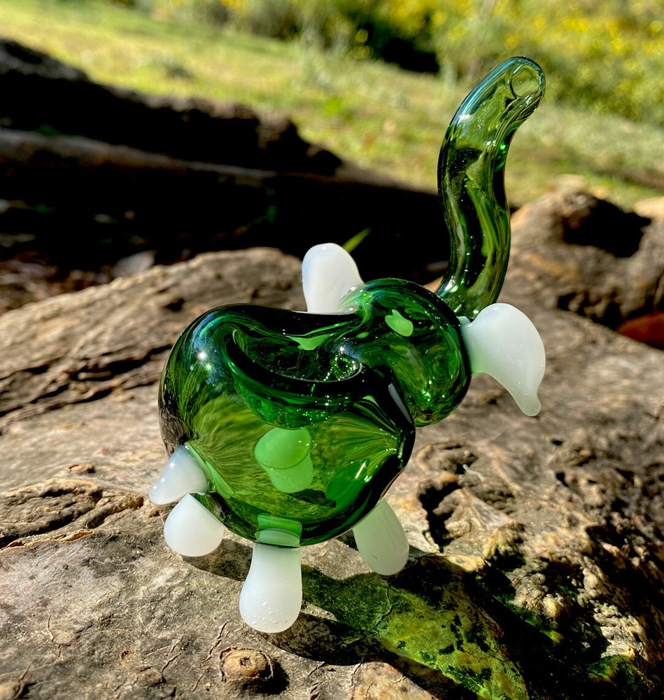 Elephant Glass Pipe Green