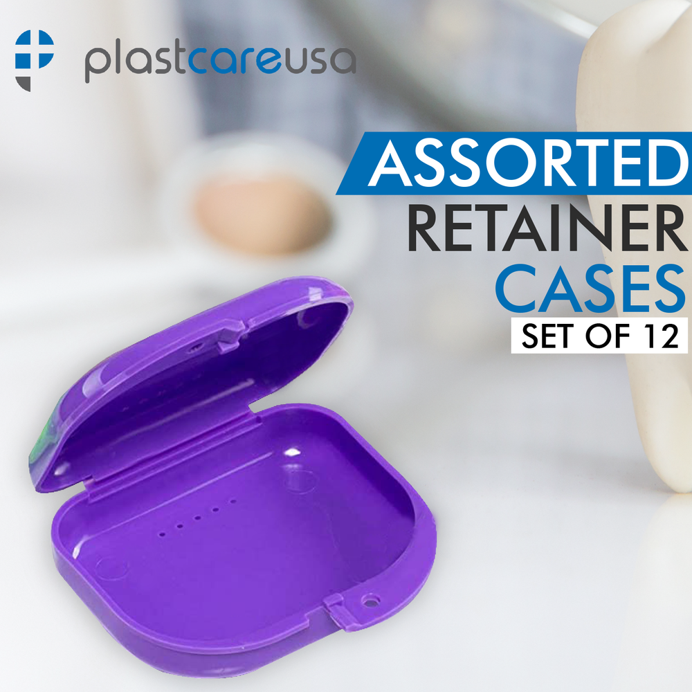 72 Sealed Assorted Dental Retainer Denture Case, Mouthguard Containers (6 Boxes)
