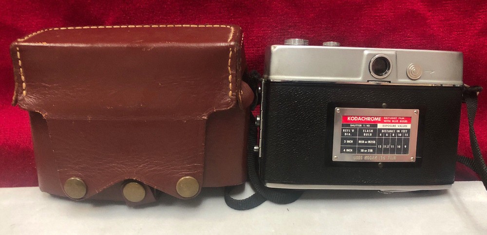 Vintage Kodak Automatic 35 Camera, Synchro 80 Shutter w/case parts or display