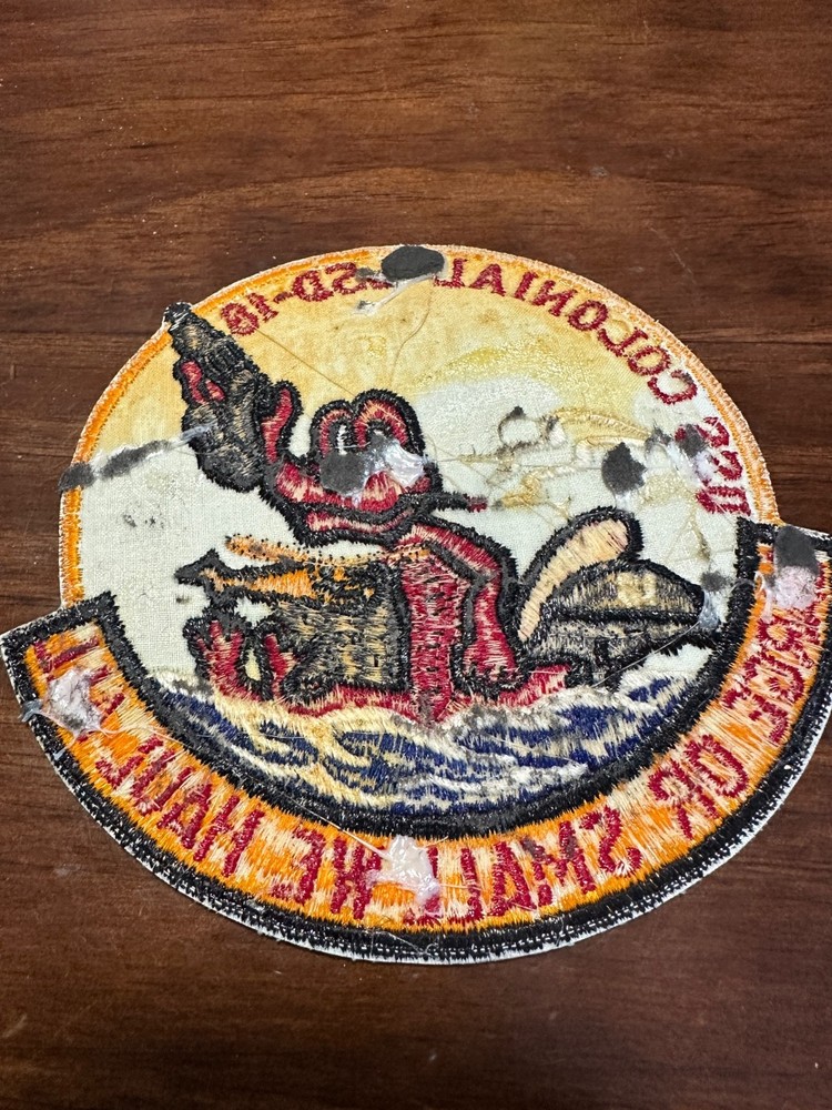 Vintage US Navy USS Colonial LSD-18 Ship Patch