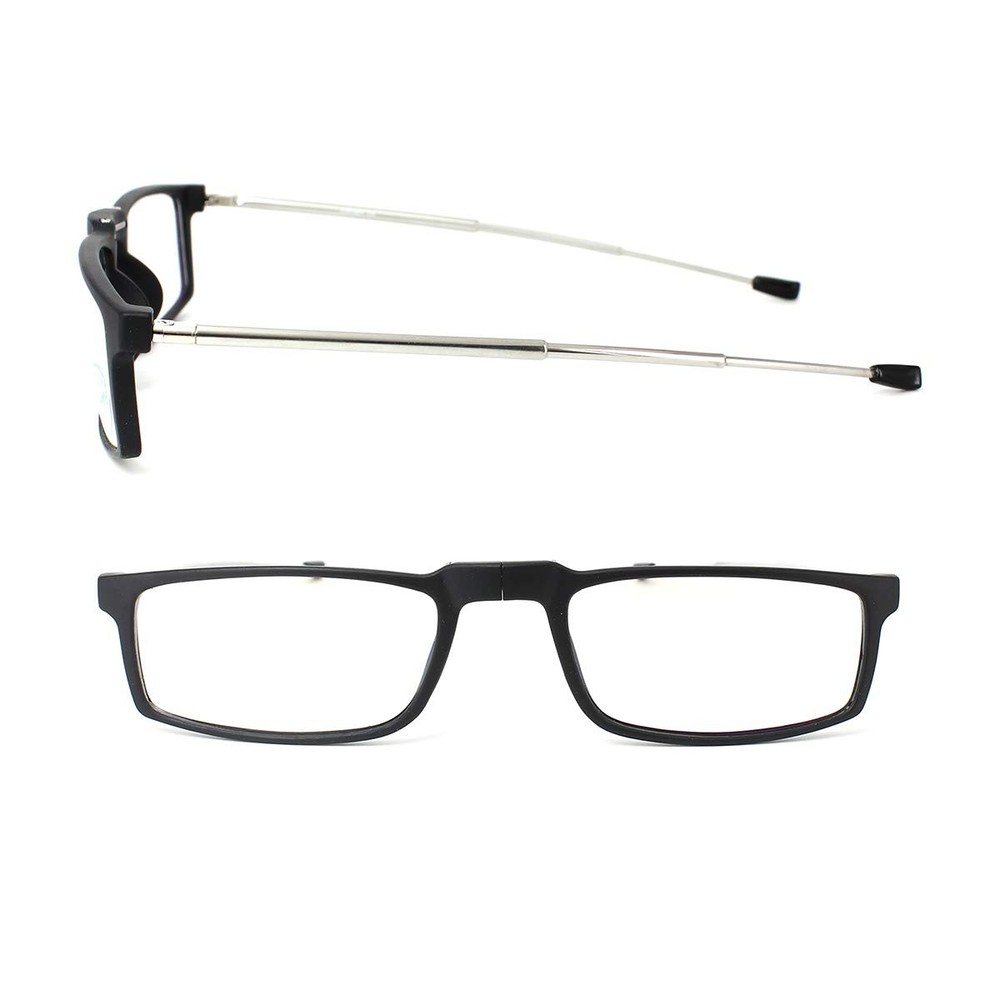 DBEFTLI Folding Reading Glasses - Foldable 2 Count (Pack of 1), (Black,black)