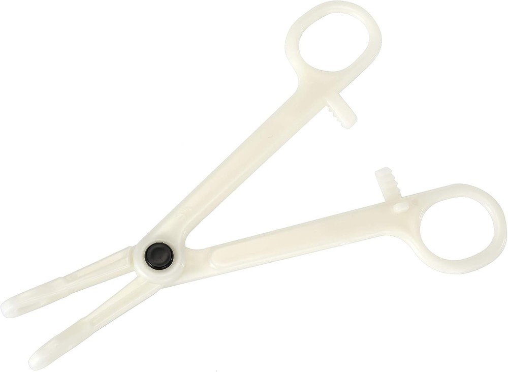 Piercing Clamps Disposable,10pcs Disposable Forceps Clamp White