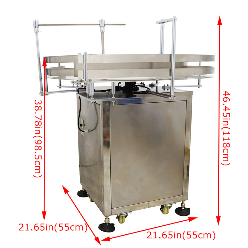 39.37"Round Accumulation Table Bottle Turn Table Rotary Accumulation Table 110V